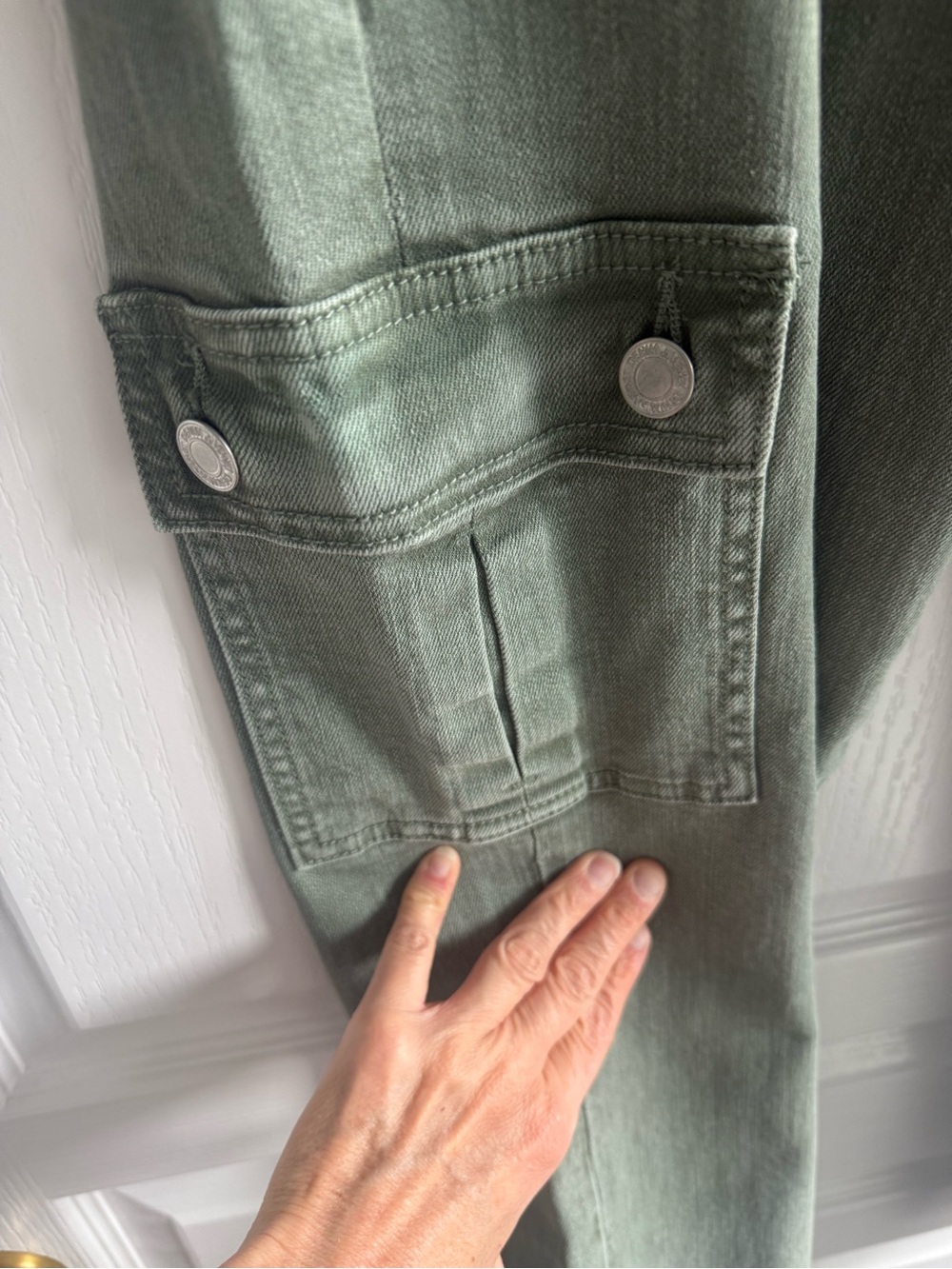 NWOT Vervet  Pants Dixie High Rise Straight Leg Cargo Stretch Indie Clean Girl 2 - Picture 9 of 12